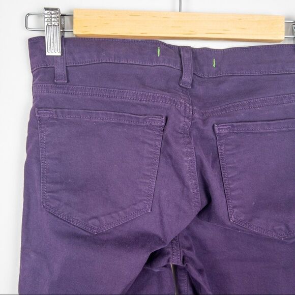 J Brand Womens Skinny Leg Jeans Aubergine Size 24 Purple Stretch Low Rise - Picture 6 of 11